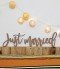 Palabras de madera grandes "Just married"