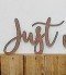 Palabras de madera grandes "Just married"