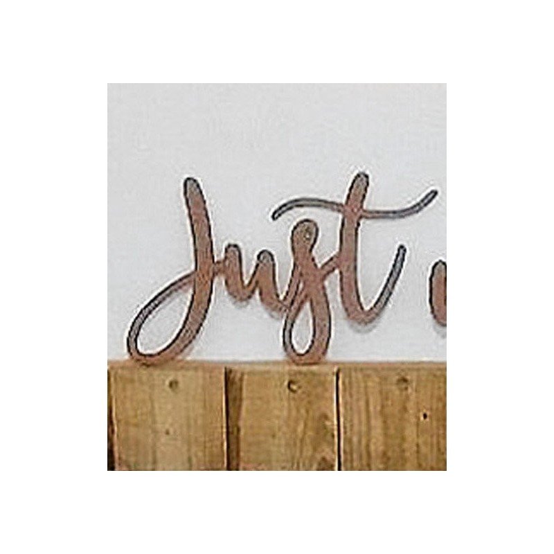 Palabras de madera grandes "Just married"