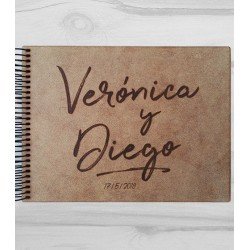 Libro de firmas Dos nombres y fecha