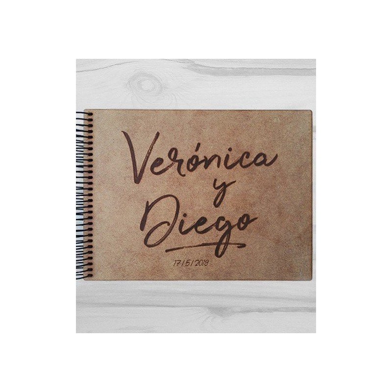Libro de firmas Dos nombres y fecha