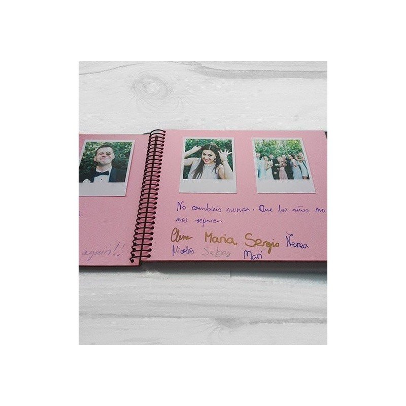 Libro de firmas Dos nombres y fecha