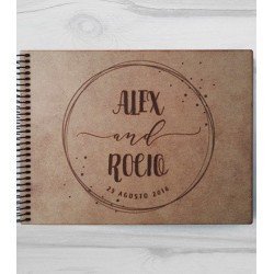 Libro de firmas Dos nombres círculo