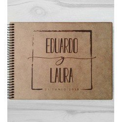 Libro de firmas Álbum personalizado madera