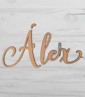 Nombres grandes de madera