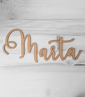 Nombres grandes de madera