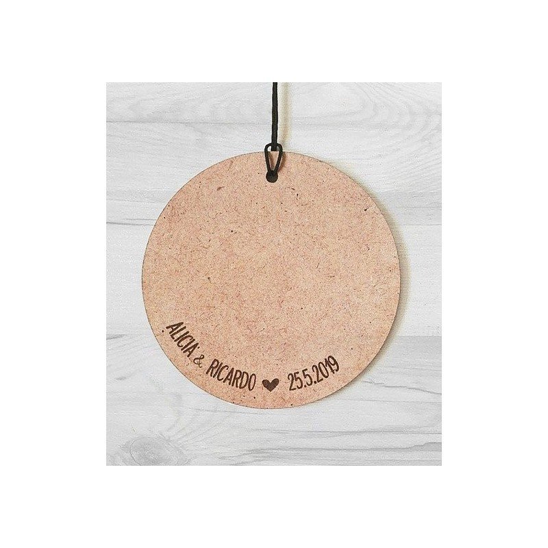 Marcasitios redondo grabado