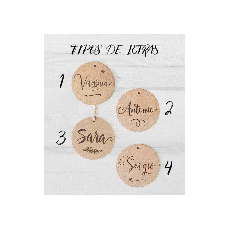 Marcasitios redondo grabado