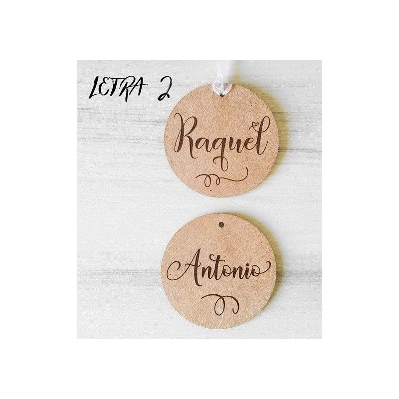 Marcasitios redondo grabado