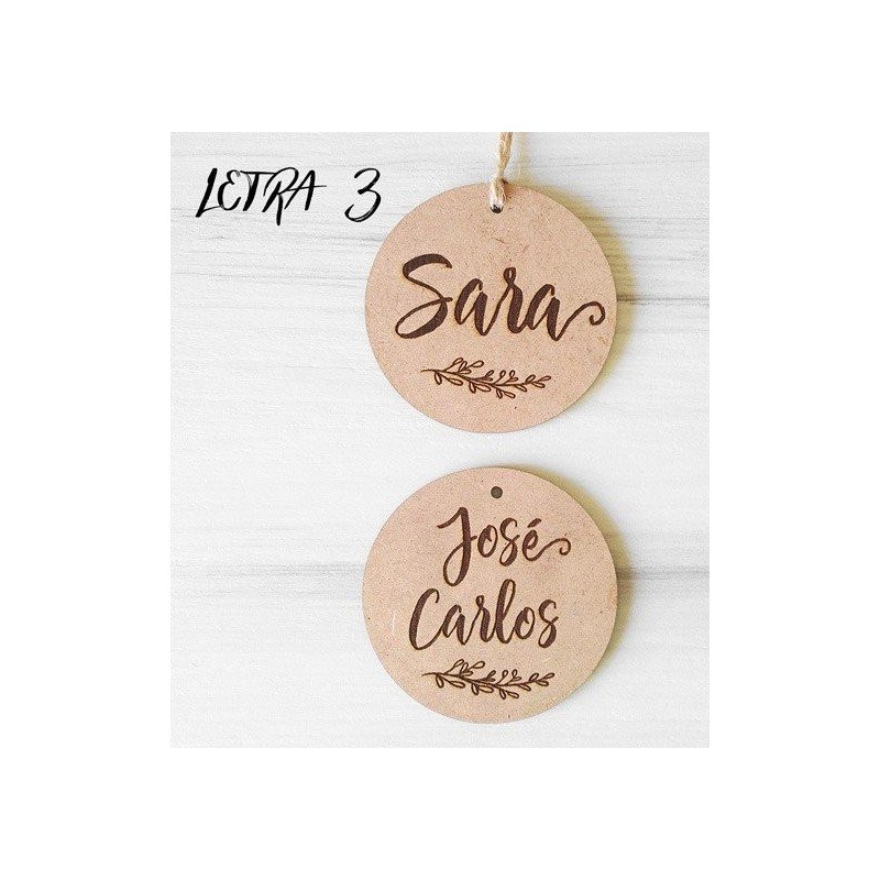 Marcasitios redondo grabado