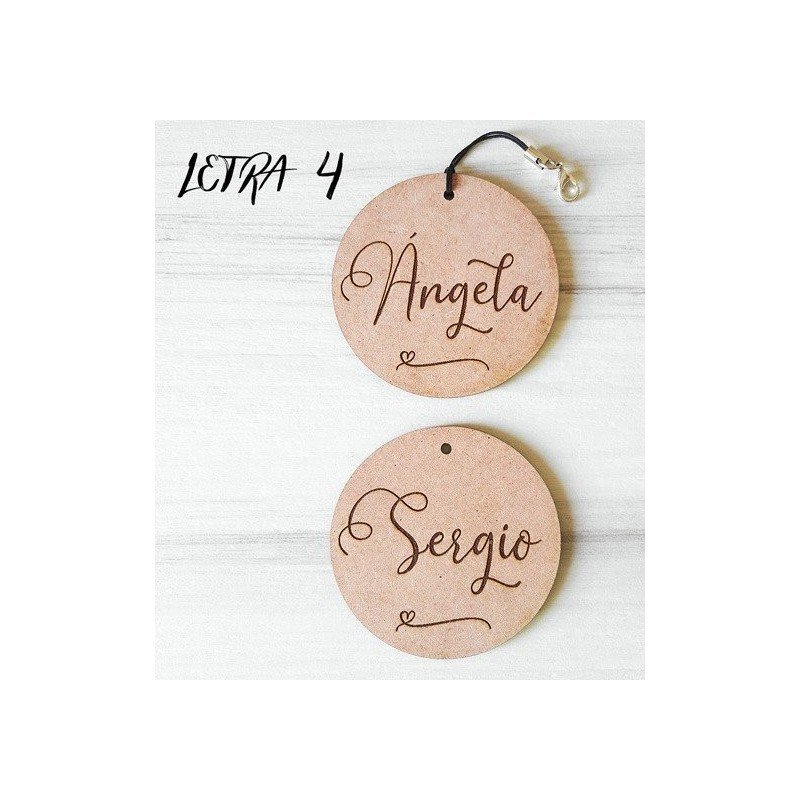 Marcasitios redondo grabado