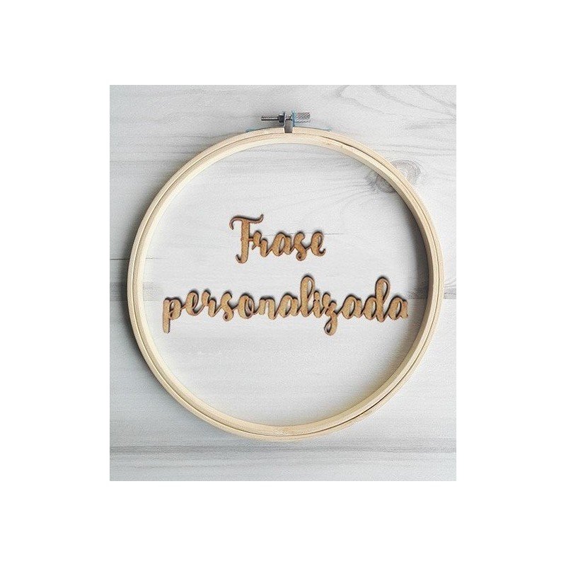 Frase de madera personalizada
