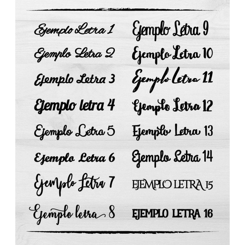Frase de madera personalizada