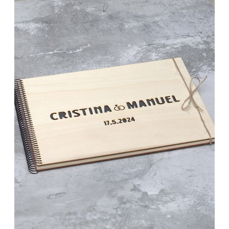 Libro de firmas personalizado troquelado
