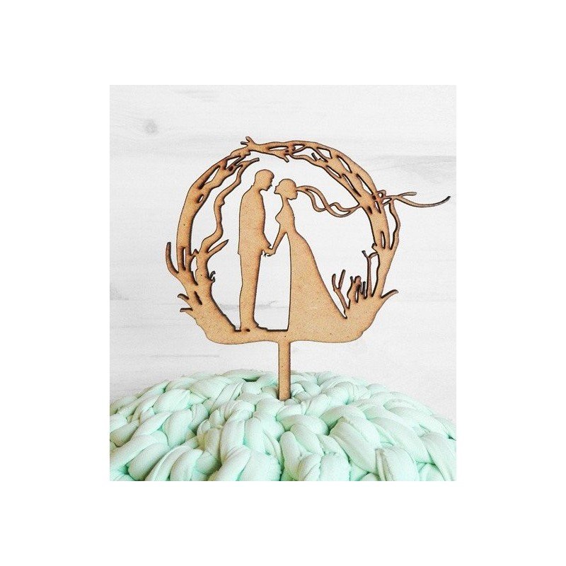 Topper Novios en arco (y niño/a opcional)