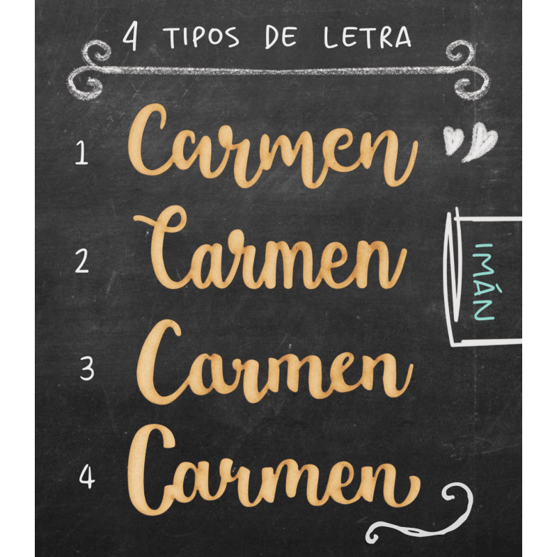 Marcasitios Nombres de Madera IMÁN