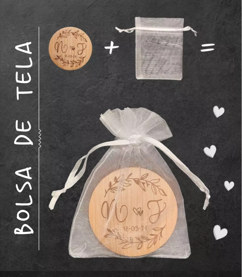 Pack abrebotellas + marcasitio con el nombre del invitado IMÁN